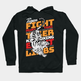 Kickboxing Tiger Tattoo Muay Thai Fight Hoodie